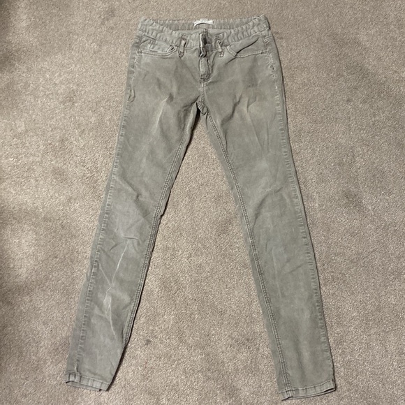 Free People Beige Corduroy Skinny Pants Size 28 - Picture 4 of 6